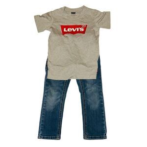 Levi’s Boys 2 Piece Jeans T-shirt Outfit Size S‎ 4-5